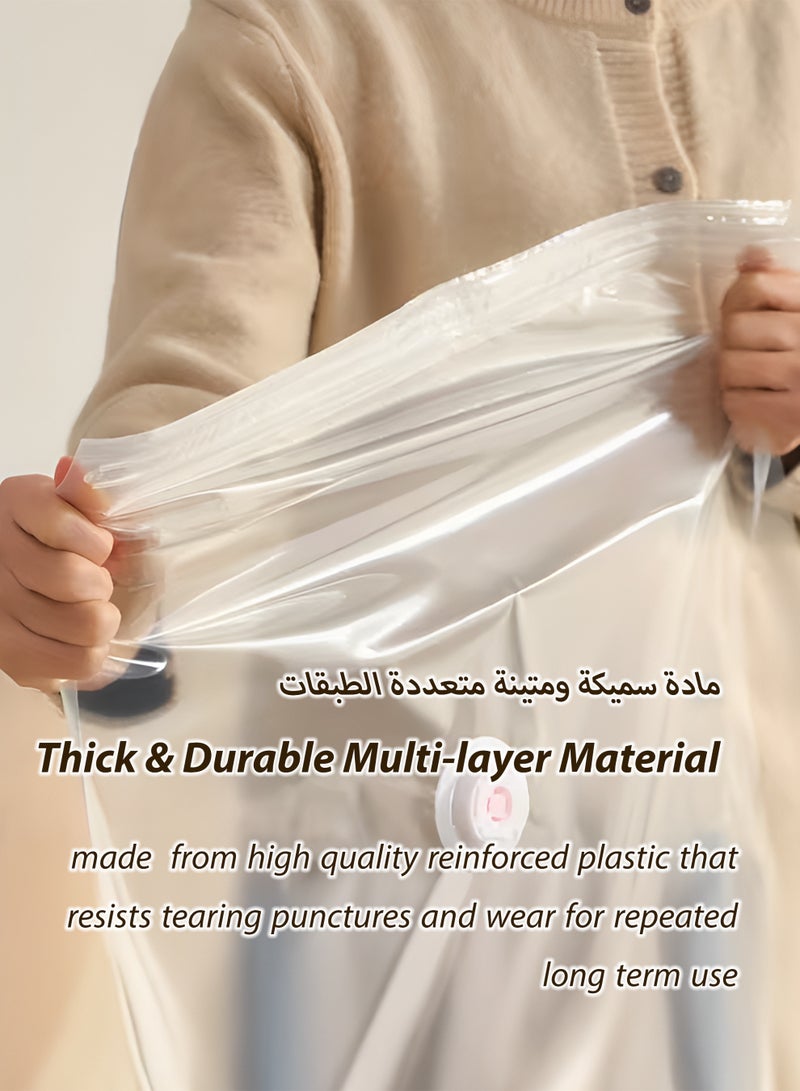 توشيونيكس مجموعة أكياس تخزين ثلاثية الأبعاد مضغوطة بتفريغ الهواء (5 قطع) - أكياس تنظيم بسحاب موفر للمساحة بدون ضخ، مزودة بصمام هواء أحادي الاتجاه، مناسبة للملابس والبطانيات والألحفة وأغطية الأسرة وتخزين أغراض السفر - متينة وسميكة وقابلة لإعادة الاستخدام (50×70×32 سم، 60×80×32 سم، 80×100×32 سم) - موديل T114478 - Image 3